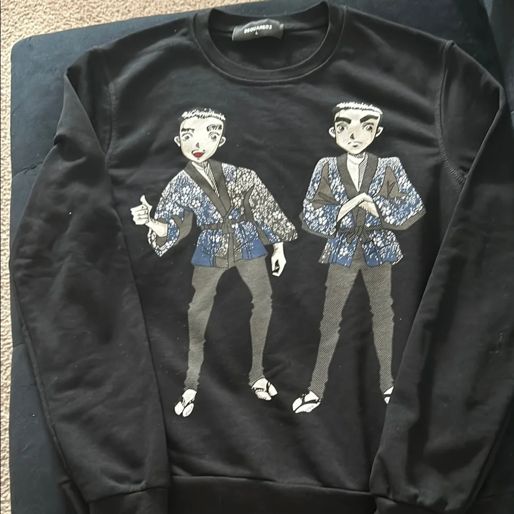 🎉🎉🥳host pick DSQUARED2 Crewneck Sweater with Graphic Print - Picture 1 of 4
